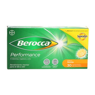 Berocca Performance Sabor Naranja 30 Comprimidos Efervescentes