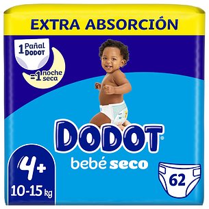 Dodot Baby Dry Value Tamanho 4 10 - 15 Kg 62 Unidades