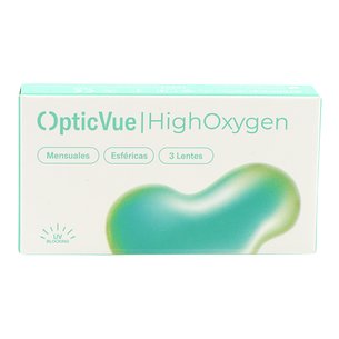 Opticvue Highoxygen Lentillas Mensuales Pack 3 Unidades Uso Prolongado +1,50 Dioptrias