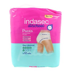 Indasec Discreet Pant Plus Große Größe 12 Einheiten