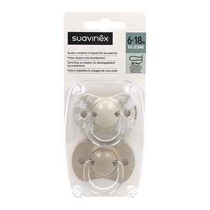 Suavinex Chupete Fisiologico Silicona 6-18m X2