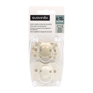 Suavinex Chupete Fisiologico Silicona 6-18m X2 2