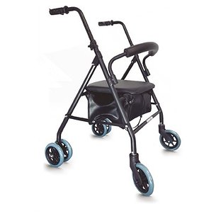 Andador Prim Rollator com Freio de Empurrar Preto Ref840848 U450 g