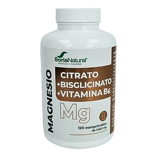 Citrato de Magnésio + Bisglicinato + Vitamina B6 120 Comprimidos