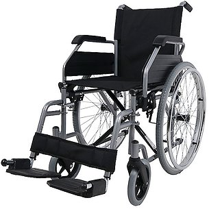 Cadeira de rodas de aço, rodas grandes, tamanho 46