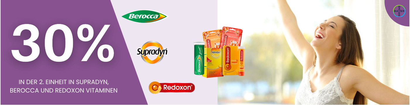 Supradyn Berocca Redoxon -30% on 2nd unit *on cheapest product